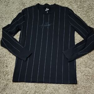 Hollister Black Pinstripe Long Sleeve Tee